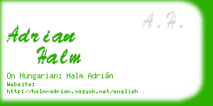 adrian halm business card